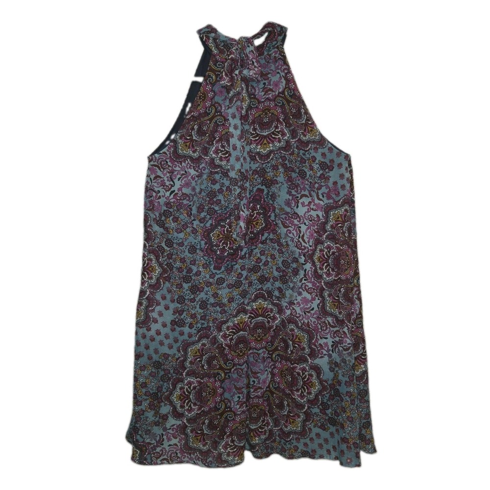 Speechless Halter Tie Swing Mini Dress Medium Lightweight Flowy Paisley Boho NWT